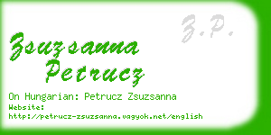 zsuzsanna petrucz business card